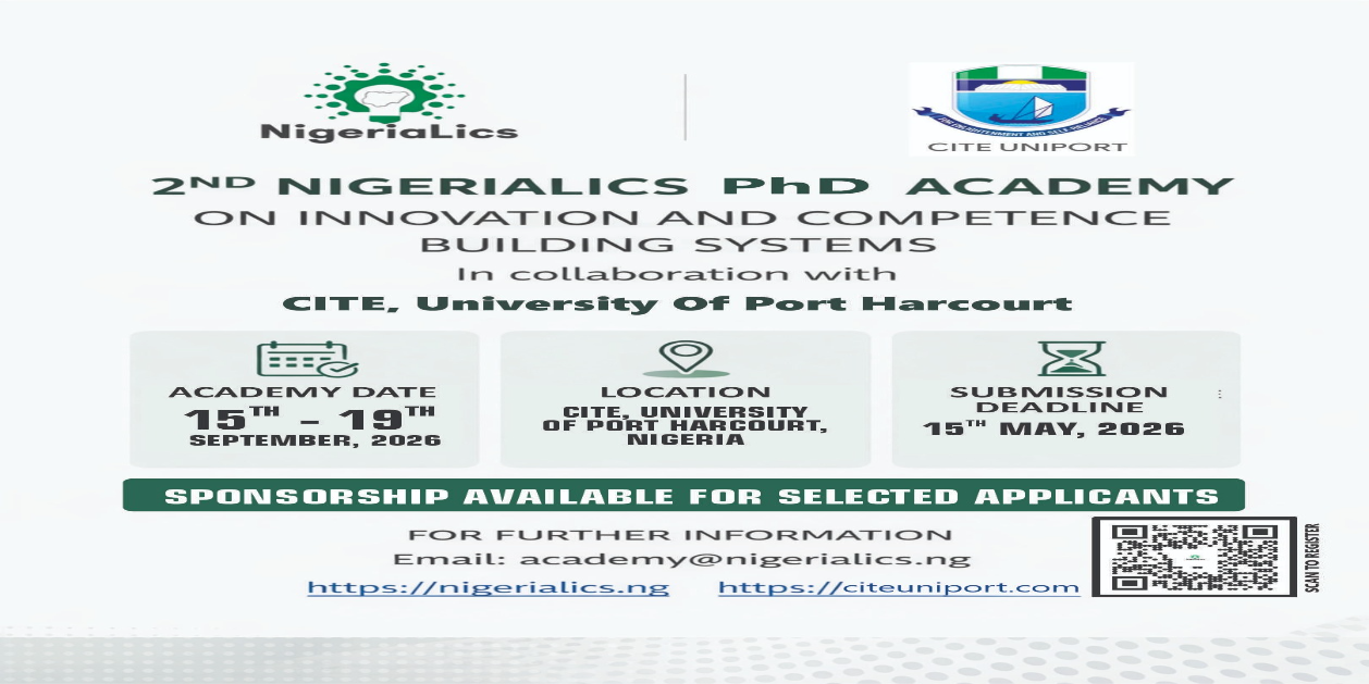 2ND NIGERIALICS PhD ACADEMY ON INNOVATION AND COMPETENCE BUILDING SYSTEMS